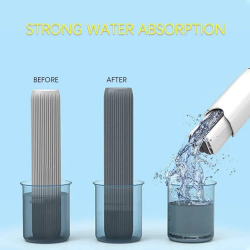 HANDYMOP Mop Replacement Head Set, 3 pcs, 15.5 cm, Biodegradable Cotton Sponge, Gray