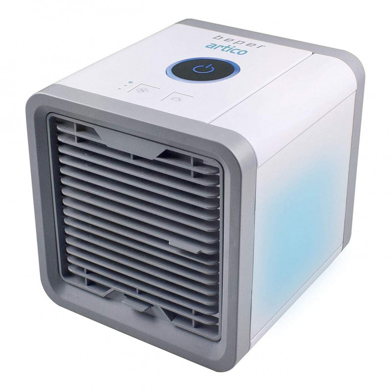 Beper P206RAF200 Portable Fan, 5W, 3 speeds, 8-hour battery life, 750 ml, LED, USB, White