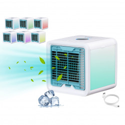 Beper P206RAF200 Portable Fan, 5W, 3 speeds, 8-hour battery life, 750 ml, LED, USB, White