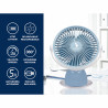 Ventilator cu USB Beper P206VEN420, 10W, 3 viteze, Autonomie pana la 5 ore, Oscilatie, Pompare, Albastru/alb