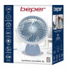 Ventilator cu USB Beper P206VEN420, 10W, 3 viteze, Autonomie pana la 5 ore, Oscilatie, Pompare, Albastru/alb