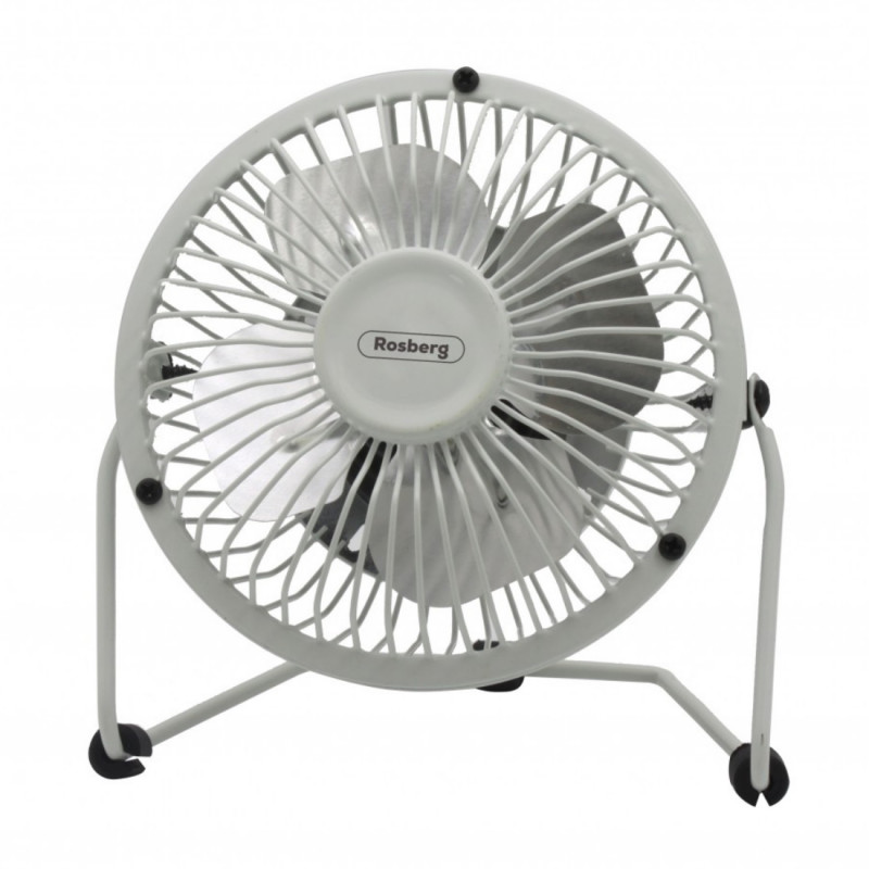 Rosberg R51760I6 USB Fan, 2.5W, 15 cm, Desk Fan, White