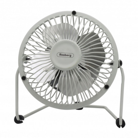 Rosberg R51760I6 USB Fan, 2.5W, 15 cm, Desk Fan, White
