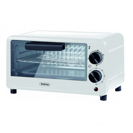 Мини фурна Rosberg R51441C, 800W, 9 литра, 100-230C, Аксесоари, Бял