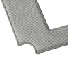 Replacement mop for the HUTT W55 window cleaning robot, reusable, 1 piece, gray