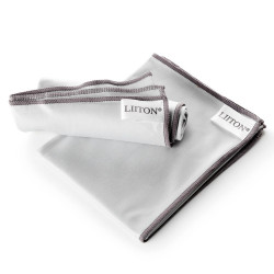 LIITON L20400 Microfiber Glass Cleaning Cloth Set, 50 x 31 cm, 2-Pack, Gray