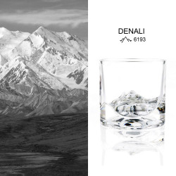 Σετ ποτήρια ουίσκι LIITON L60400 Denali 230 ml, 2 τμχ, Χονδρά τοιχώματα, 3D Denali Peak πάτος, Διαφανές