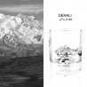 LIITON L60400 Denali Whiskey Glass Set, 230 ml, 2 pieces, Thick-walled, 3D base shaped like Mount Denali, Clear