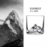 LIITON L10200 Denali Whiskey Glass Set, 270 ml, 4-piece set, Thick-walled, 3D base shaped like Mount Everest, Clear