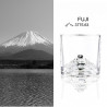 LIITON L60200 Denali Whiskey Glass Set, 260 ml, 2 pieces, Thickened walls, 3D base shaped like Mount Fuji, Clear