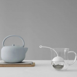 INFUSION GLOBE Viva Scandinavia V70302 Tea Infuser, 16 cm, Glass, White