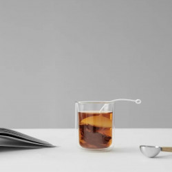 INFUSION GLOBE Viva Scandinavia V70302 Tea Infuser, 16 cm, Glass, White