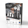 Adler AD 2946 5-in-1 Men's Grooming Kit, 600 mAh, 6 attachments, 60-minute runtime, LCD display, Black/Stainless Steel