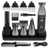 Adler AD 2946 5-in-1 Men's Grooming Kit, 600 mAh, 6 attachments, 60-minute runtime, LCD display, Black/Stainless Steel