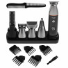 Adler AD 2946 5-in-1 Men's Grooming Kit, 600 mAh, 6 attachments, 60-minute runtime, LCD display, Black/Stainless Steel