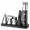 Adler AD 2946 5-in-1 Men's Grooming Kit, 600 mAh, 6 attachments, 60-minute runtime, LCD display, Black/Stainless Steel