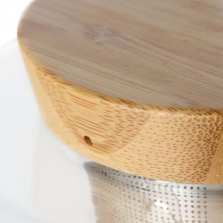INFUSION Viva Scandinavia V74900 Teapot, 1.2 L, Bamboo Lid, Clear