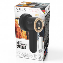 Aparat de curatat scame Adler AD 9619, 10W, Afișaj LCD, USB, 3 setări, Negru/Auriu