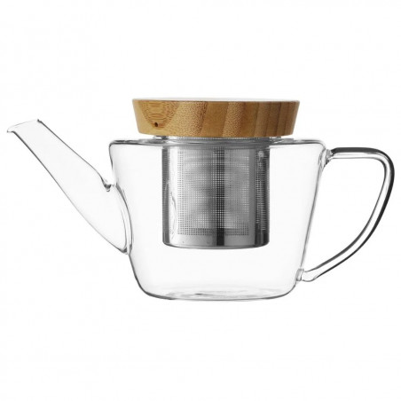 INFUSION Viva Scandinavia V75400 Teapot, 500 ml, Bamboo Lid, Clear