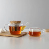 INFUSION Viva Scandinavia V75400 Teapot, 500 ml, Bamboo Lid, Clear
