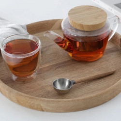 INFUSION Viva Scandinavia V75400 Teapot, 500 ml, Bamboo Lid, Clear