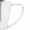 INFUSION Viva Scandinavia V75400 Teapot, 500 ml, Bamboo Lid, Clear