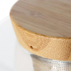 INFUSION Viva Scandinavia V75400 Teapot, 500 ml, Bamboo Lid, Clear