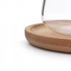 Viva Scandinavia CLASSIC V75800 Tea Cup and Saucer, 250 ml, Glass, Bamboo, Clear