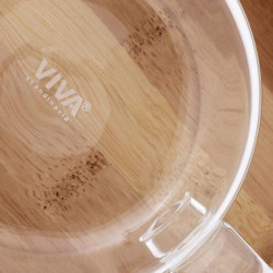 Viva Scandinavia CLASSIC V75800 Tea Cup and Saucer, 250 ml, Glass, Bamboo, Clear