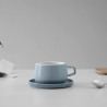 Viva Scandinavia ELLA CLASSIC V79763 Tea Cup and Saucer, 250 ml, Porcelain, Blue
