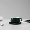 Viva Scandinavia ELLA CLASSIC V79765 Tea Cup and Saucer, 250 ml, Porcelain, Green