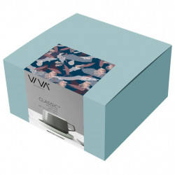 Viva Scandinavia ELLA CLASSIC V79748 Tea Cup and Saucer, 250 ml, Porcelain, Gray