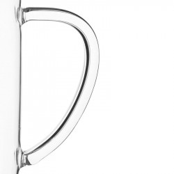 Viva Scandinavia MINIMA BALANCE V71400 Tea Cup with Strainer and Lid, 500 ml, Glass, Bamboo, Clear/Brown