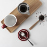 Viva Scandinavia MINIMA EVA V81440 Tea Cup with Strainer and Lid, 380 ml, Porcelain, Red