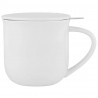 Viva Scandinavia MINIMA EVA V81402 Tea Cup with Strainer and Lid, 380 ml, Porcelain, White