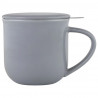 Viva Scandinavia MINIMA EVA V81454 Tea Cup with Strainer and Lid, 380 ml, Porcelain, Gray