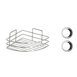 Metalife MGKB-715 Corner Bathroom Shelf, 18 x 30 cm, Chrome