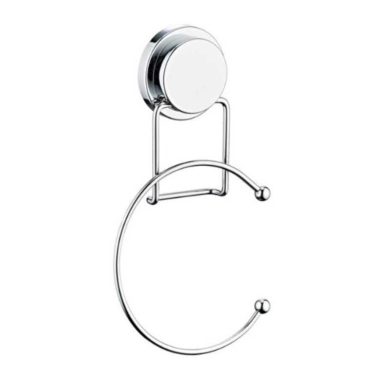 Metalife MGK-707 Towel Rack, Ring, Adhesive/Suction Cup, Chrome