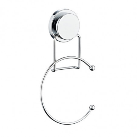 Metalife MGK-707 Towel Rack, Ring, Adhesive/Suction Cup, Chrome