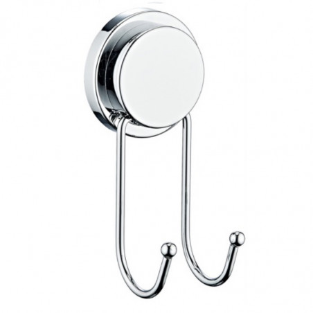 Metalife MGK-701 Double Towel Rack, Adhesive/Suction Mount, Chrome