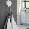 Metalife MGK-701 Double Towel Rack, Adhesive/Suction Mount, Chrome