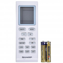 Aparat de aer condiționat mobil Sharp CVH9XR, 9000 BTU, 32 mp, 3 viteze, Mod de noapte, Telecomandă, Alb/negru,