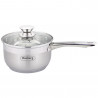 Cratita cu capac Rosberg R51210H18K, 18 cm, 2,5 L, Otel inoxidabil, Inductie, Scala volum, Inox