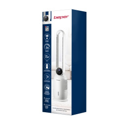 Beper P206RAF300 Tower Fan, 65W, 3 speeds, 2L, Ionization, LED, Touchscreen display, White