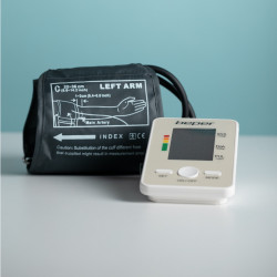 Beper 40.120 Blood Pressure Monitor, LCD Screen, 120 Memory Slots, Adjustable Cuff, Gray