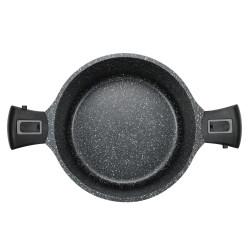 Bohmann BH 1730-24CR Saucepan, 24 cm, 4.3 L, Removable Handles, Induction, Black