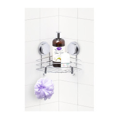 Metalife MGKB-715 Corner Bathroom Shelf, 18 x 30 cm, Chrome