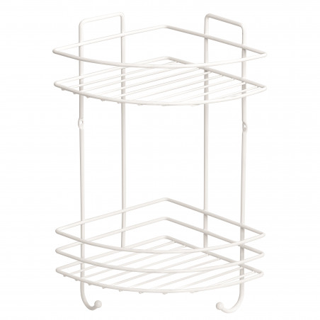 Metalife DB-716 Bathroom Shelving Unit, 18 x 18 x 32.5 cm, 2 shelves, White