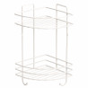 Metalife DB-716 Bathroom Shelving Unit, 18 x 18 x 32.5 cm, 2 shelves, White