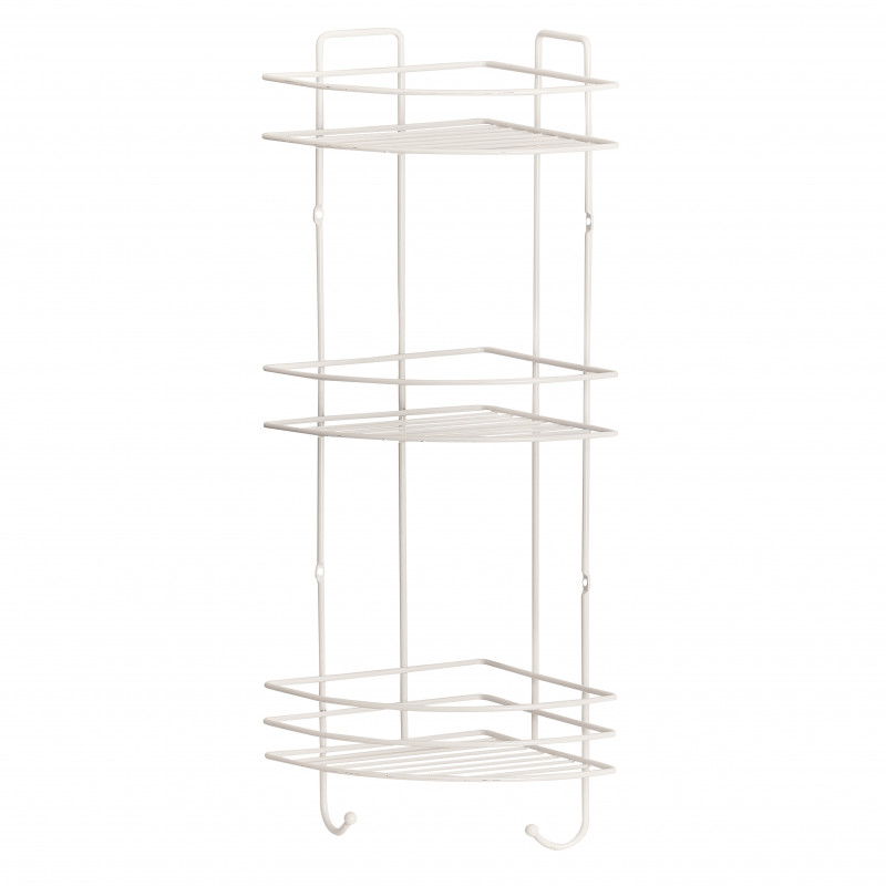 Metalife DB-717 Bathroom Shelving Unit, 18 x 18 x 52 cm, 3 shelves, White